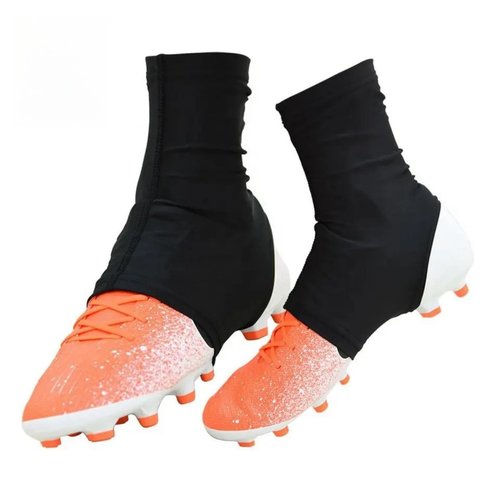Sanseenia Football Spats/Cleat Covers, Cleat Socks, Cleat Sleeves for Soccer, Lacrosse, Baseball & Softball Youth Adults, Cleat Spats Keeps Cleats Tied Turf Pellets Out (Black, Small)
