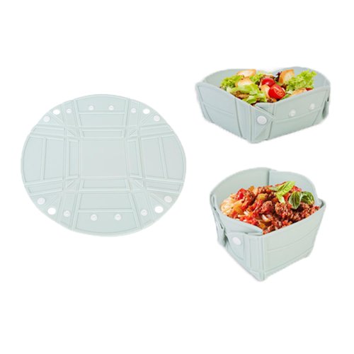 Camping Bowl Collapsible Silicone Bowl Portable Camping Tableware Folding Picnic Bowl for Travel Camping Fridge Food Storage