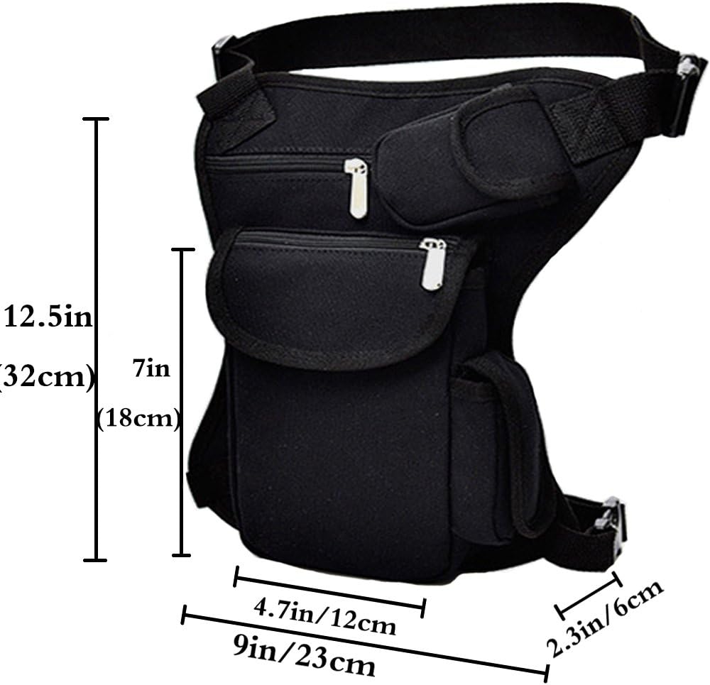 Small Multi-Purpose Drop Waist Leg Bag Canvas Utility Tactical Hip Molle Pack Sport Camping Hiking Motorcycle Racing Thigh Pouch Army Green