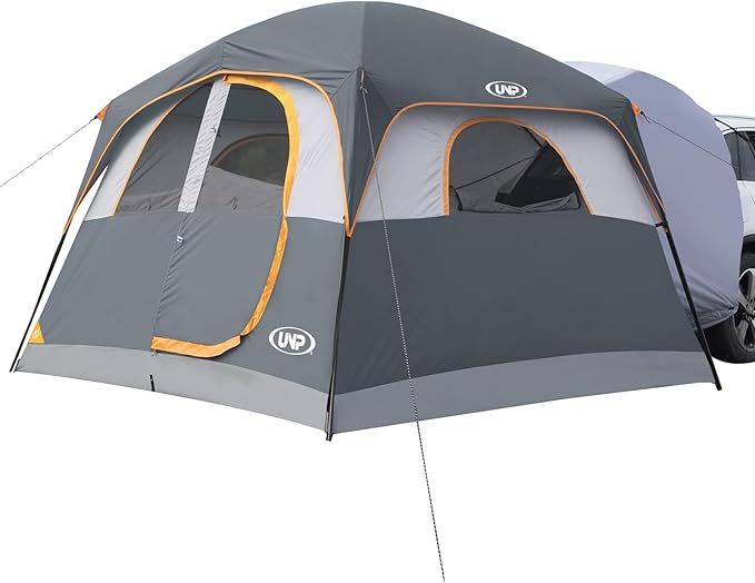 UNP SUV Tent for Camping, 6-Person SUV Tailgate Tent - Easy Set Up with Rainfly, 10'x9'x78in(H)
