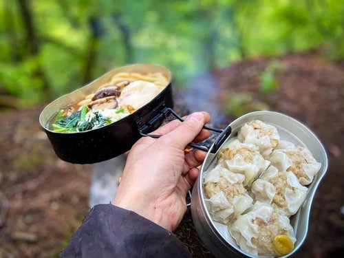 TIYASTUN Camping Cookware Mess Kit, 1.1L, black