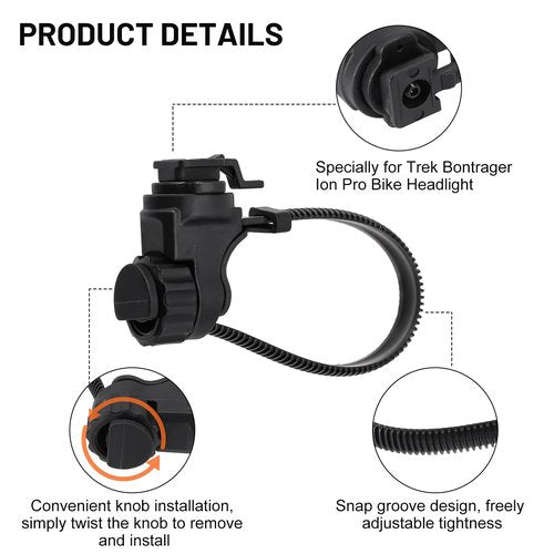 Bike Light Mount Fit for Trek Bontrager Ion Pro, Adjustable Flashlight Holder, Light Tension Strap Mount for Bike Out Front Handlebar