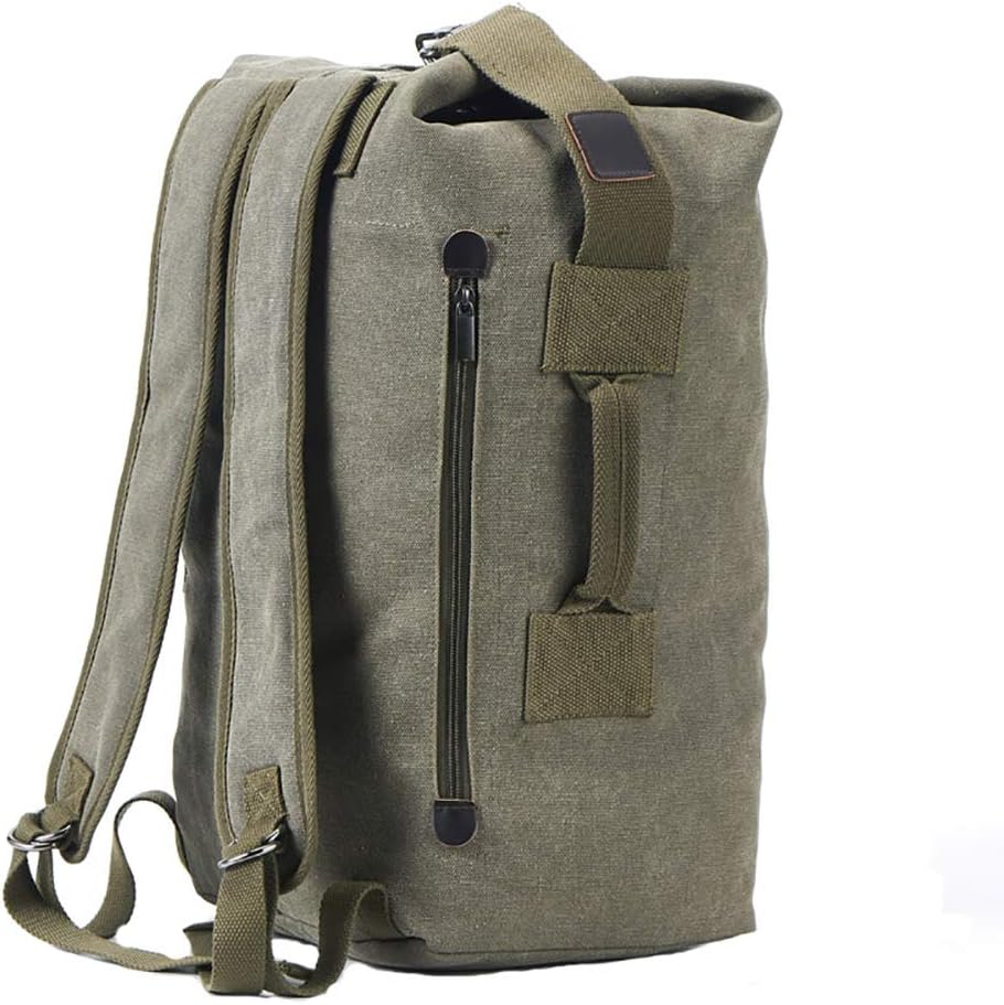 Military Duffel Bag Top Load Double Strap Canvas Backpack Army Travel Big Size