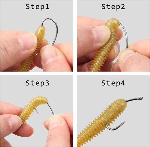 Barbless Fishing Hooks Kit, 180pcs Carp Fishing Hooks Small Sizes Trout Hooks Curved Shank Fly Tying Hooks Circle Hooks for Hair Rig Carp Fishing Tackle Saltwater Freshwater