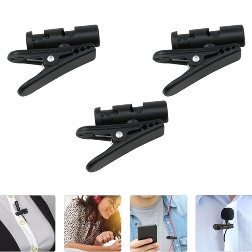 Haidong Clips for Earphone Wire Headphone Clip Rotate Earphone Cable Clothing Clip Compatible with No. 2，No. 4mm Cable Suitable for Mobile Phone headsets, intercom headsets, etc. -5PCS