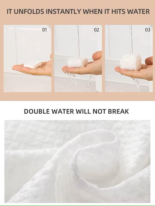 Disposable Face Towels & Compressed Washcloths for Travel - Fast Drying Lightweight Camping Towels, Magic Towel Minis for Your Purse, One Size Beauty Makeup Remover Wipes Individually Wrapped, 14 PCS