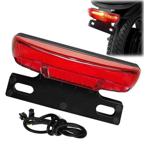 Electric Bicycle Tail Light, E-Bike Tail Lamp, 36-60V High Brightness Bike Rear Light, Safety Warning Light for Bicycle Accessories Night Riding Brake Lamp