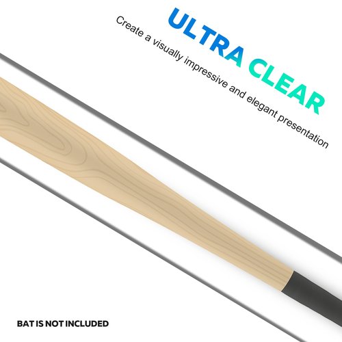 1Pc Round Baseball Bat Display-Case - Protect and Collect Baseball Bat, Baseball Stick Display Box with Black Rubber End Cover, Perfect for Baseball Stick Display, 2 3/4 "x 34" Dimensions, Bat Tube