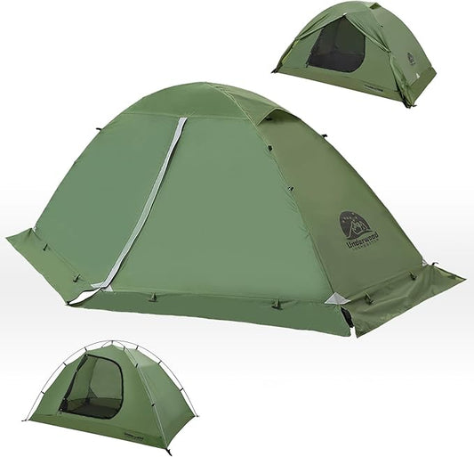1/2 Person Backpacking Tent for 4-Season - Winter Waterproof Tent for One Person, Lightweight Camping Tent for Backpacking, Easy Set Up Cold Weather Tent by Underwood Aggregator