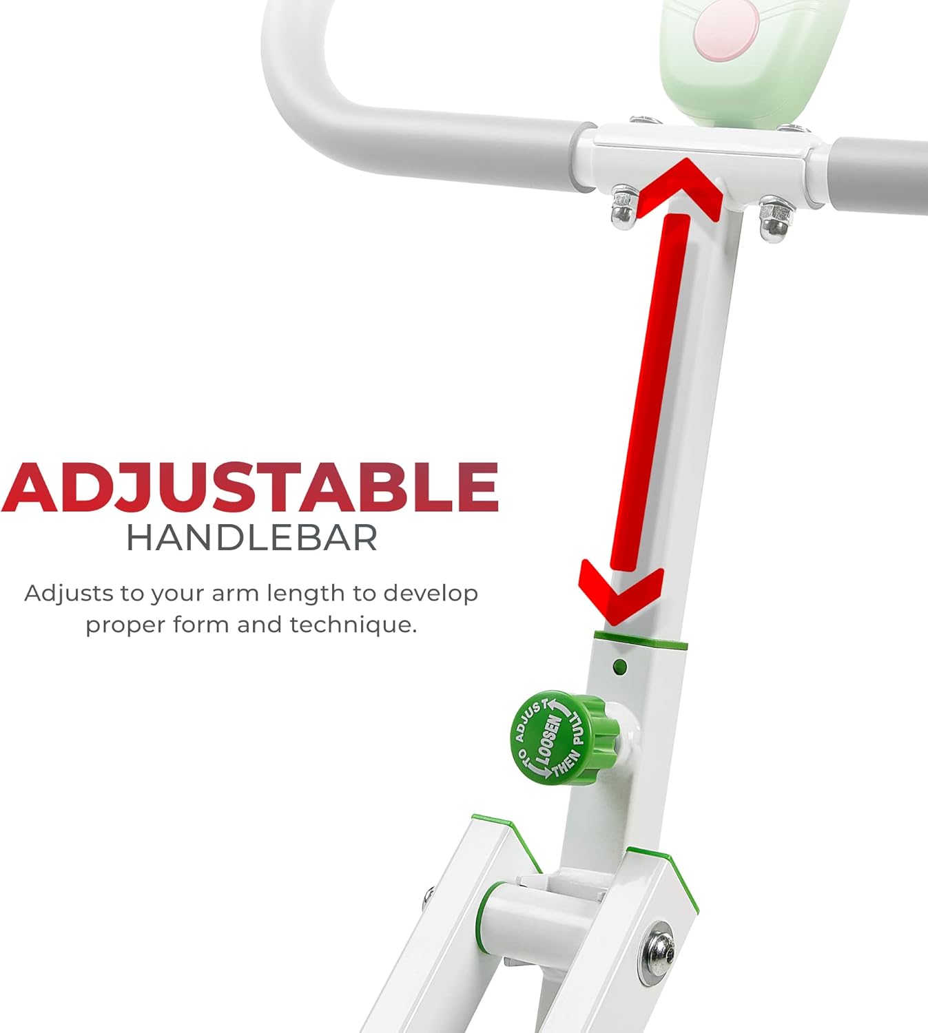 Sunny Health & Fitness Row-N-Ride Squat Assist Trainer, Foldable & Easy Setup Exercise w/Adjustable Resistance, Home Training Machine for Arm, Glute & Leg Workout, Optional Free SunnyFit App Connect