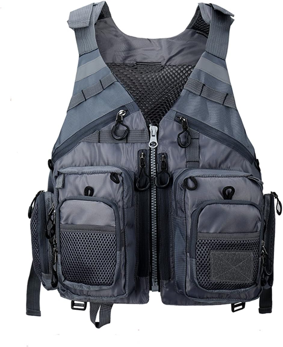 Obcursco Fly Fishing Vest for Men and Women with Breathable Mesh, Trout Fishing Gear, for Outdoors Stream Fishing