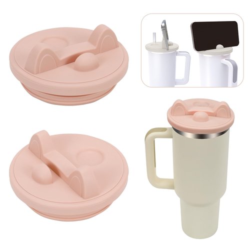 Stanley 40 oz Tumbler Lid Replacement - New Ungrade Silicone Reusable Lid with Phone Holder, BPA Free, Dishwasher Safe