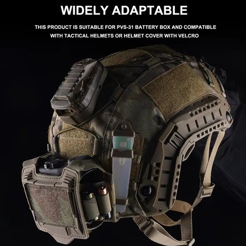 Tactical Helmet Battery Pouch Counterweight Pouch Helmet Battery Pack Balance Weight Bag with Hook&Loop