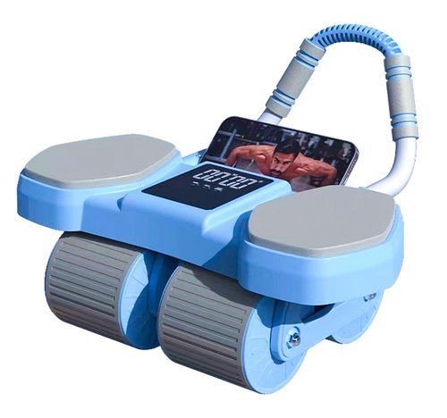 DOCHENXIYU Ab roller wheel,The upgraded four-wheel abdominal wheel used for enhancing abdominal muscle exercises is abdominal fitness wheel that is more suitable for the home gym., Blue