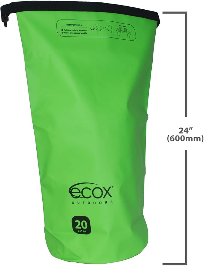 Outdoors Waterproof Dry Bag for Outdoors Activities High Grade 500D PVC Construction Includes Waterproof Phone Case and Side Strap for Easy Carry 10L and 20L Models