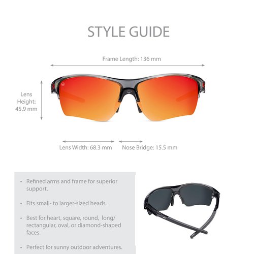 Knockaround Flight Paths Sunglasses for Men and Women - Performance Lenses with Full UV400 Protection, Lava