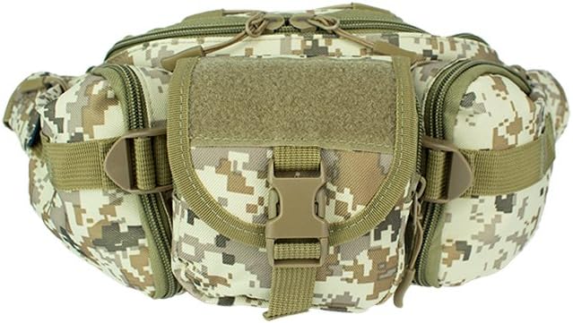 OSAGE RIVER Tactical Fanny Pack with 5 Compartments, 900D Waist Pack for Hiking, Fishing, Hunting, or Gym, Everyday Crossbody Belt Bag