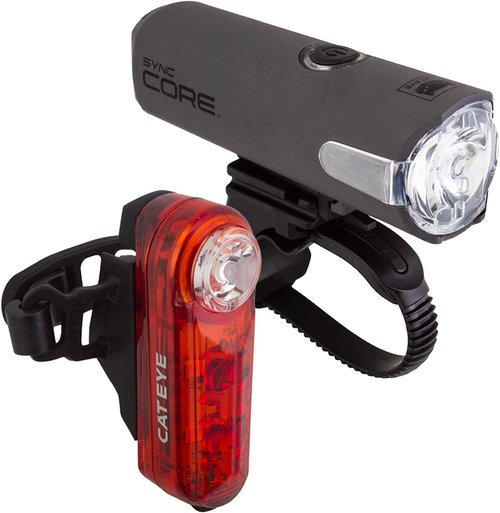 CATEYE SYNC USB Rechargeable Bike Safety Light System – SYNC Multiple LED Lights, Smartphone App Control, 360° Visibility, Wide-Angle OptiCube™ Lens, for Road, MTB, Urban, Gravel Cycling