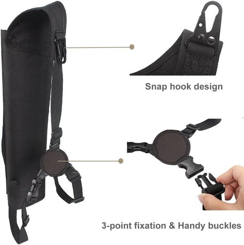KRATARC Archery Multi-Function Back Arrow Quiver with Molle System Shoulder Arrows Holder Hanged Target Shooting Quiver for Arrows