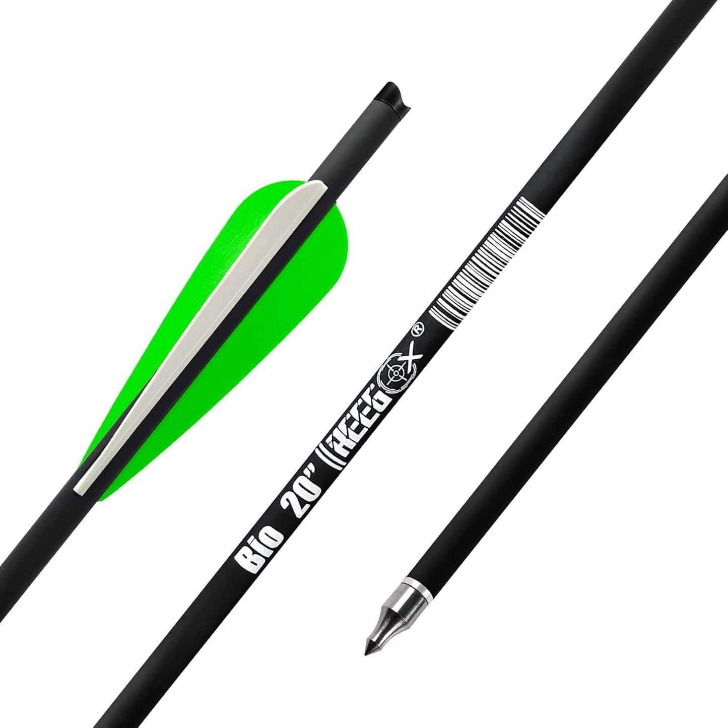 REEGOX Crossbow Bolts 16/18/20 inch Bio Crossbow Arrows with Moon Nocks and Removable Tips (Pack of 12)