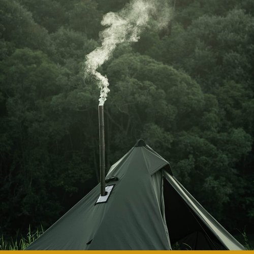 OneTigris Stove Jack 11.8" x 7.8" for Conifer Canvas Hot Tent and Outdoor Camping