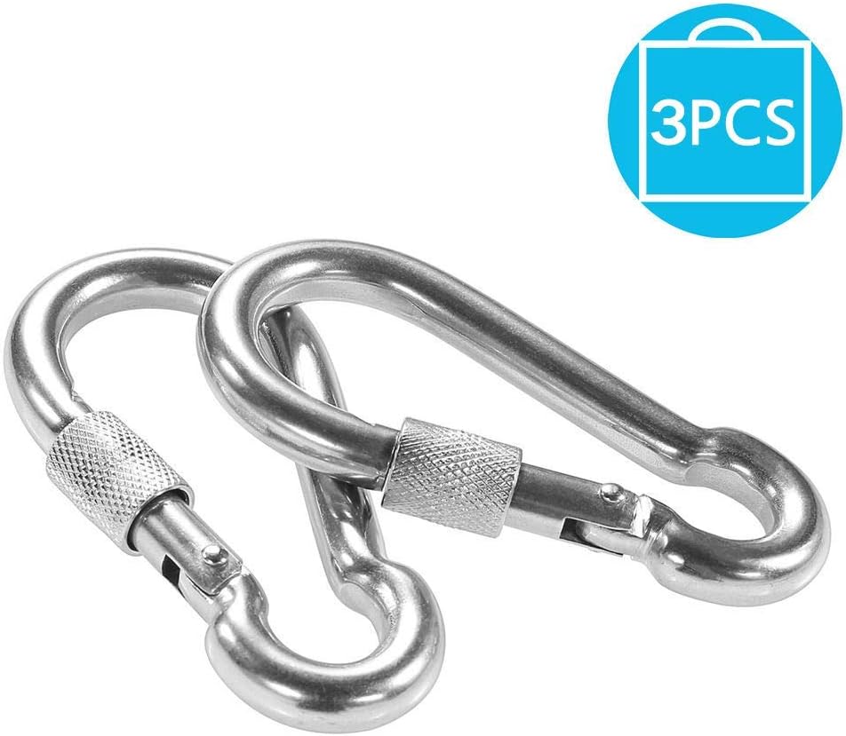 PROND Locking Carabiners, Heavy Duty Carabiner, 316 Stainless Steel Screw Lock Carabiner Hooks