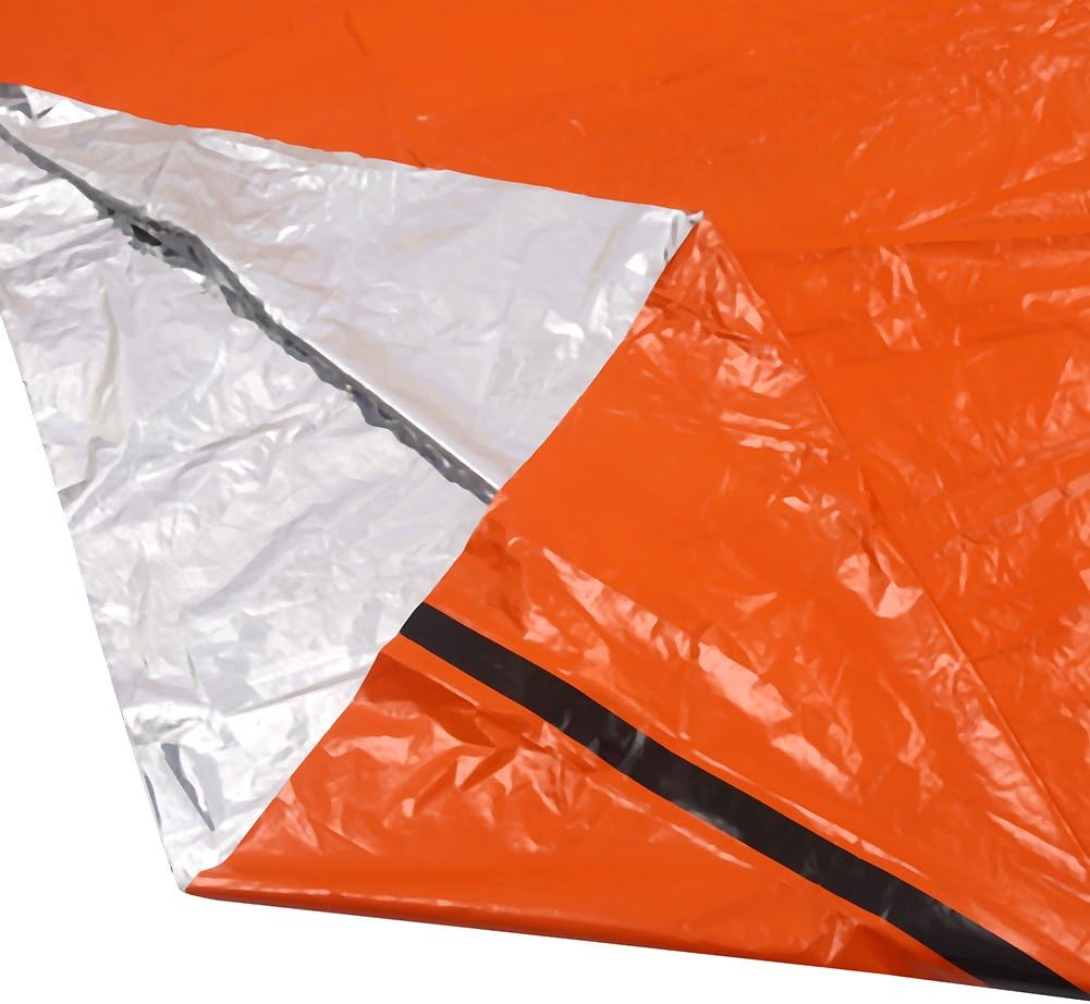 TOPINCN Emergency Thermal Blankets Thermal Shelter Foldable Military Survival Tent Gear Equipment for Earthquake Preparedness Kit Outdoors First Aid Kit