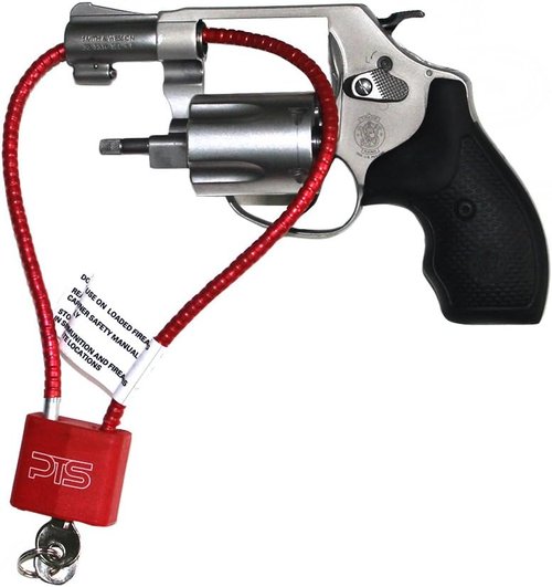 Cable Gun Lock with Key (15") - Keyed Alike - California Approved Safety Device - Secures Pistol, Rifle, Shotgun, Revolver, and Other Firearm Types (5 Pack)