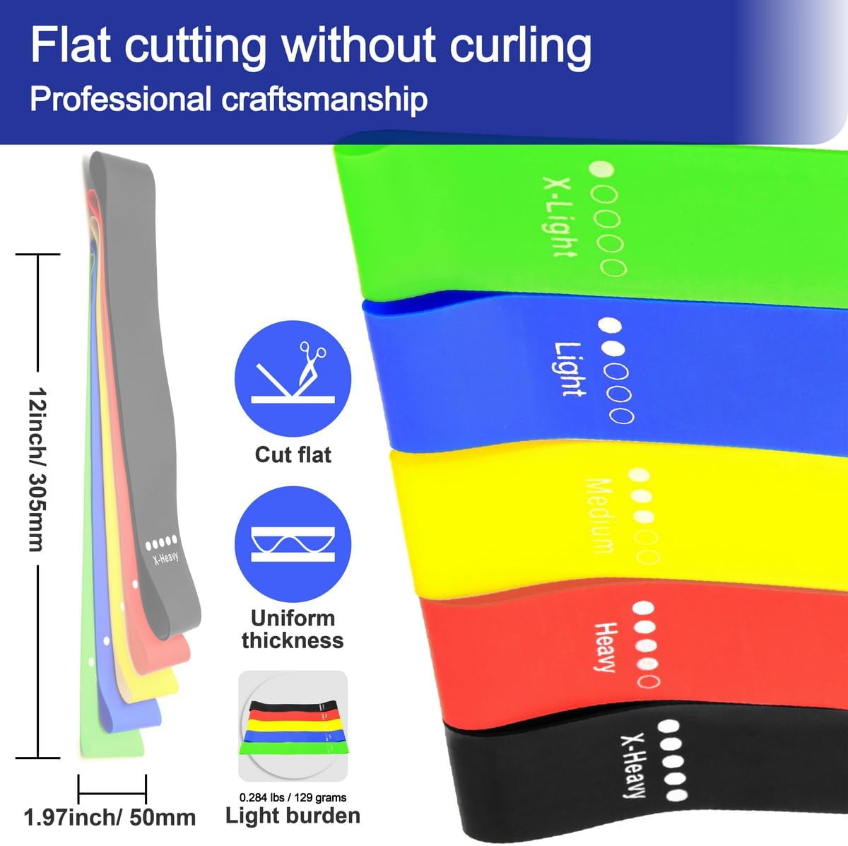 Resistance Loop Exercise Bands for Home Fitness & Strength Training - Elastic Workout Bands for All Ages