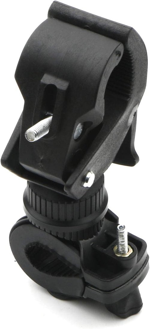 4pcs Universal Bike Bicycle Flashlight Lamp Mount Clamp Stand Holder 360º Rotation, Black
