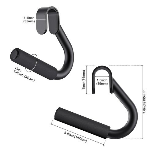 Kipika Pull Up Resistance Bands Handles - Non-Slip Foam Grip Handle Attachment for Pull-Up Bars, Barbells and Resistance Bands - Heavy Duty Stretch Attachment Handles for Home Gym Workouts, 1 Pair