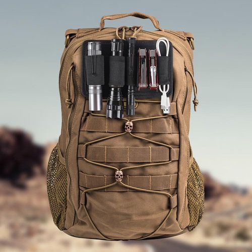 MiOYOOW Tactical Modular Organizer Panel, Elastic EDC Insert Pouch Panel Hook Backed Accessories Holder for Backpack Vest Bag Hook and Loop