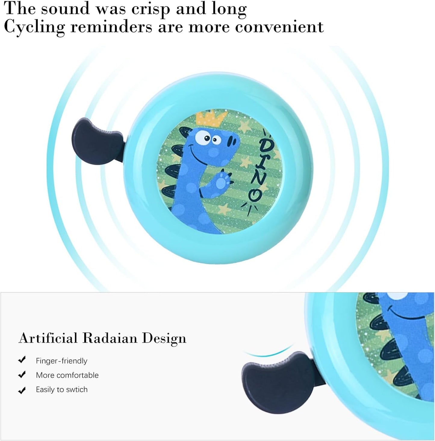 U-LIAN Kids Streamers and Bike Bell for Girls-1 Pack Flower Bicycle Bell with 2 Pack Handlebar Streamers Scooter Tassels for Children's Bike Accessories