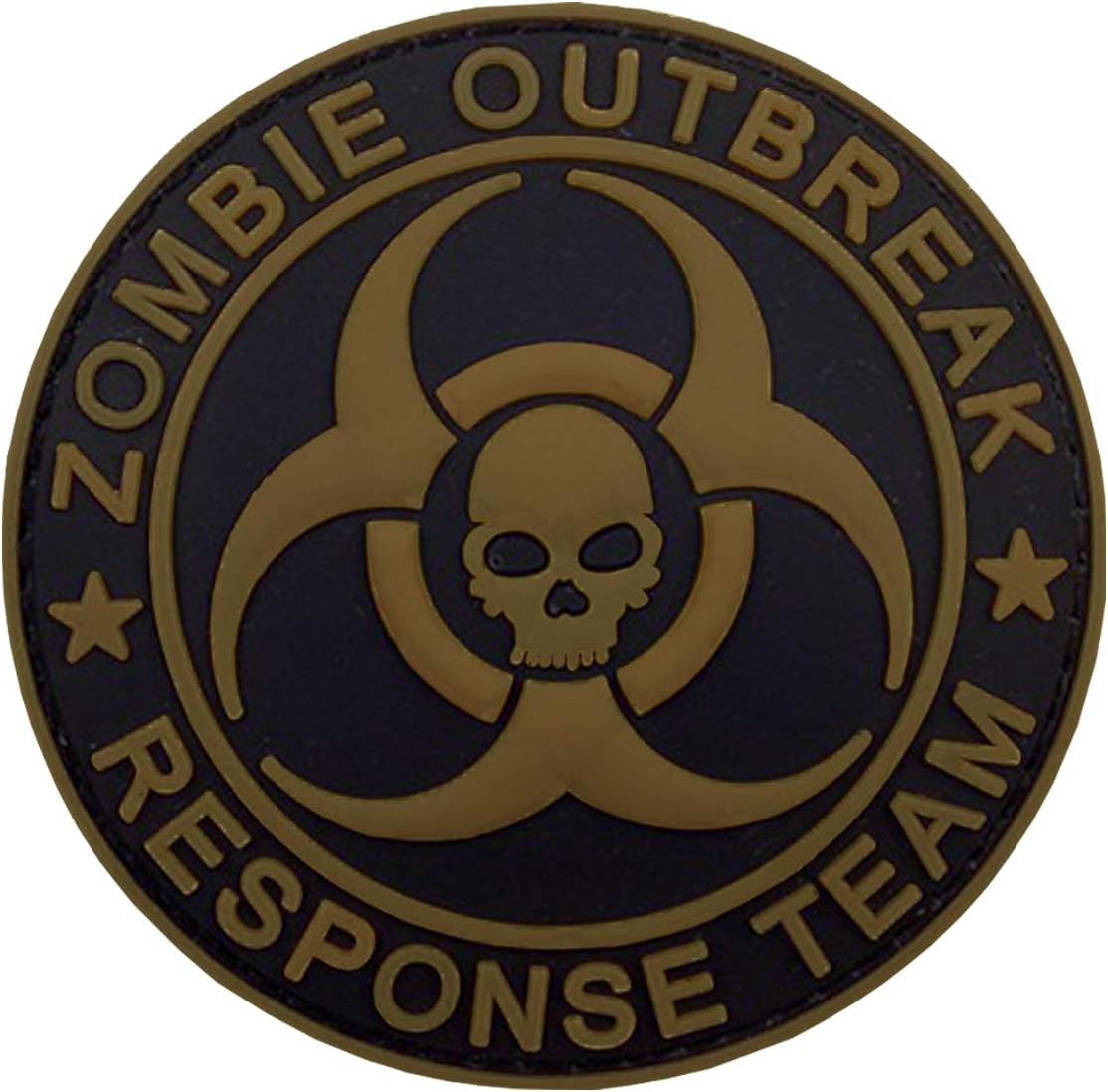 Zombie Outbreak Response Team Patch Biohazard Patches Embroidered Applique Hook&Loop Patch Tactical Patch(Black+Green)