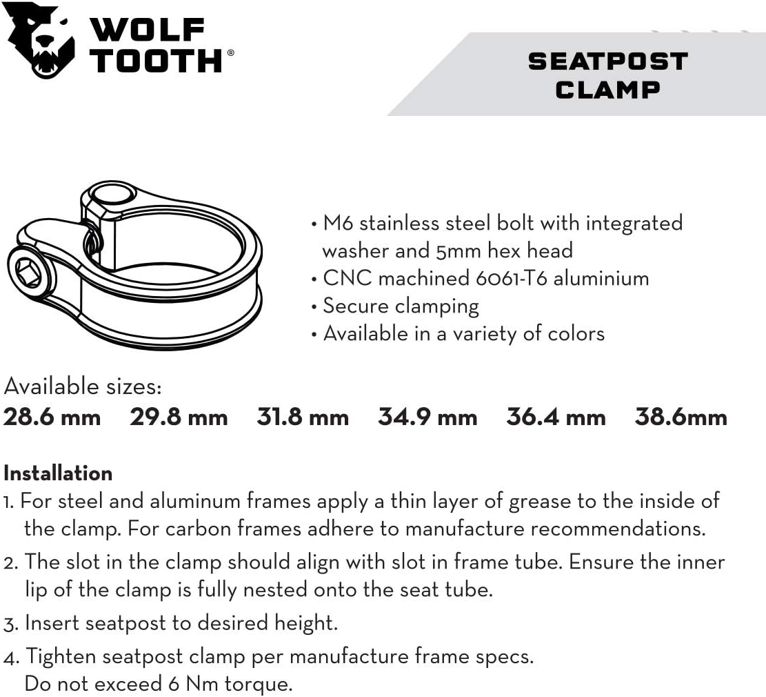 Wolf Tooth Precision-Machined Seatpost Clamp