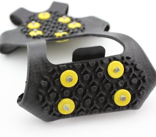 Ice Cleats Grippers for Shoes and Boots 24 Teeth Crampons 10 Teeth Tiny Spikes Ice Cleats for Walk on Ice Snow and Freezing Mud