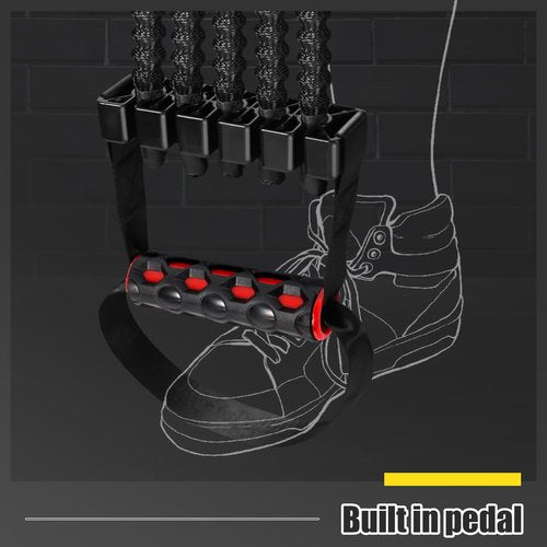 Utypee Chest Expander with 5 Adjustable Levels, 60 lbs to 300 lbs - Built-In Pedal, Honeycomb Grips, Reinforced Fabric Springs