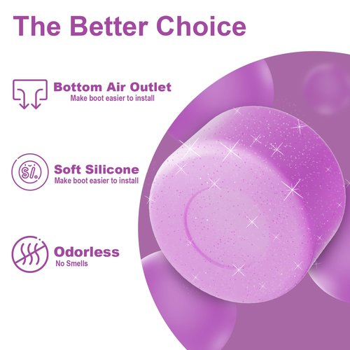 Alwenid 2PCS Silicone Boot for Owala 40oz Tumbler with Handle, Anti-Slip Protective Sleeve Bottom Bumper Protector for Owala Mug Water Bottle Cup, Dishwasher Safe and BPA Free(Shiny Purple)