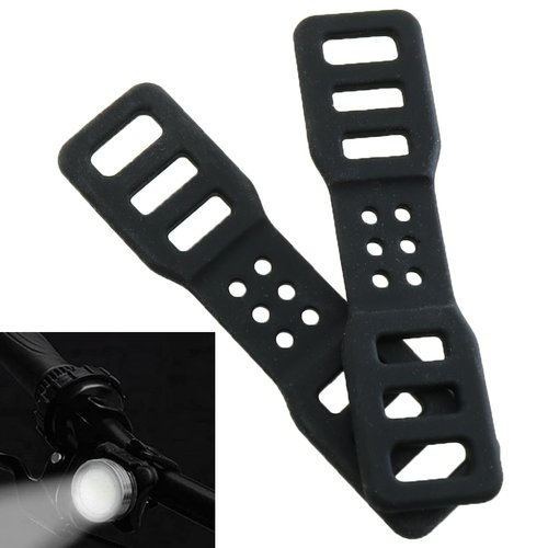 heyous 4PCS 92x24mm Black Bicycle Handlebar Silicone Strap Flashlight Mounting Strap Bicycle Strap Bicycle Accessory for Attaching Bicycle Light Strap Bicycle Handlebar Seat Stem Valve Stem