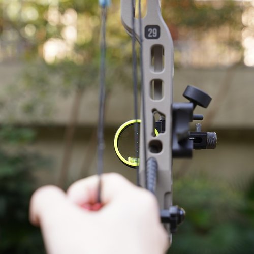 Compound Bow Sight Archery 5-Pin Sight Long Bar - 0.019" Fiber, Aluminum Machined - Support 2X-8X Magnification Sight Lens for Hunting Shooting
