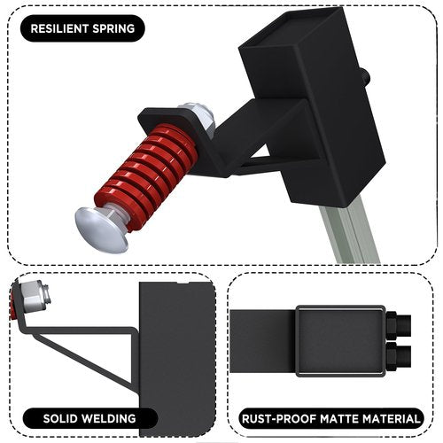 Atflbox T-Post Target Hanger for AR500 Targets, T-Post Target Brackets Mount, AR500 Steel Torso Silhouette Targets Conversion Adapter for Outdooor Shooting Practice (1 Pack)