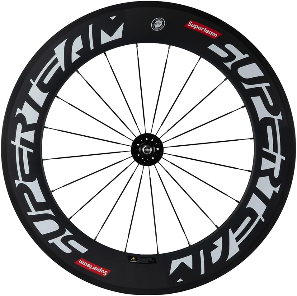 Superteam 88mm Carbon Clincher Fixed Gear Bike Wheelset 23mm Single Speed Wheel