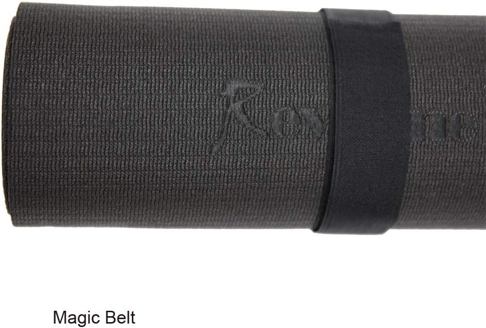RevTime Extra Large Exercise Mat 8 x 5 feet (96" x 60" x 1/4") 6 mm Thick & High Density Mat for Home Cardio and Yoga Workouts, Durable Gym Mat, Black