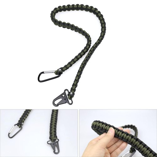pinklilycare Military Grade Heavy Duty Paracord Keychain Carry Handle Tactical Rope Lanyard Correctional Officer Prison System Jailer