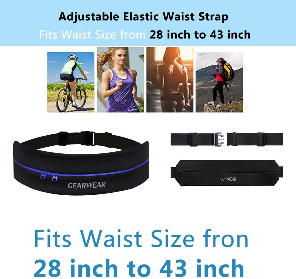 Running Phone Holder for Women and Men|Runner Running Belt Waist Band for Workout Fitness Walking Jogging Exercise Sport