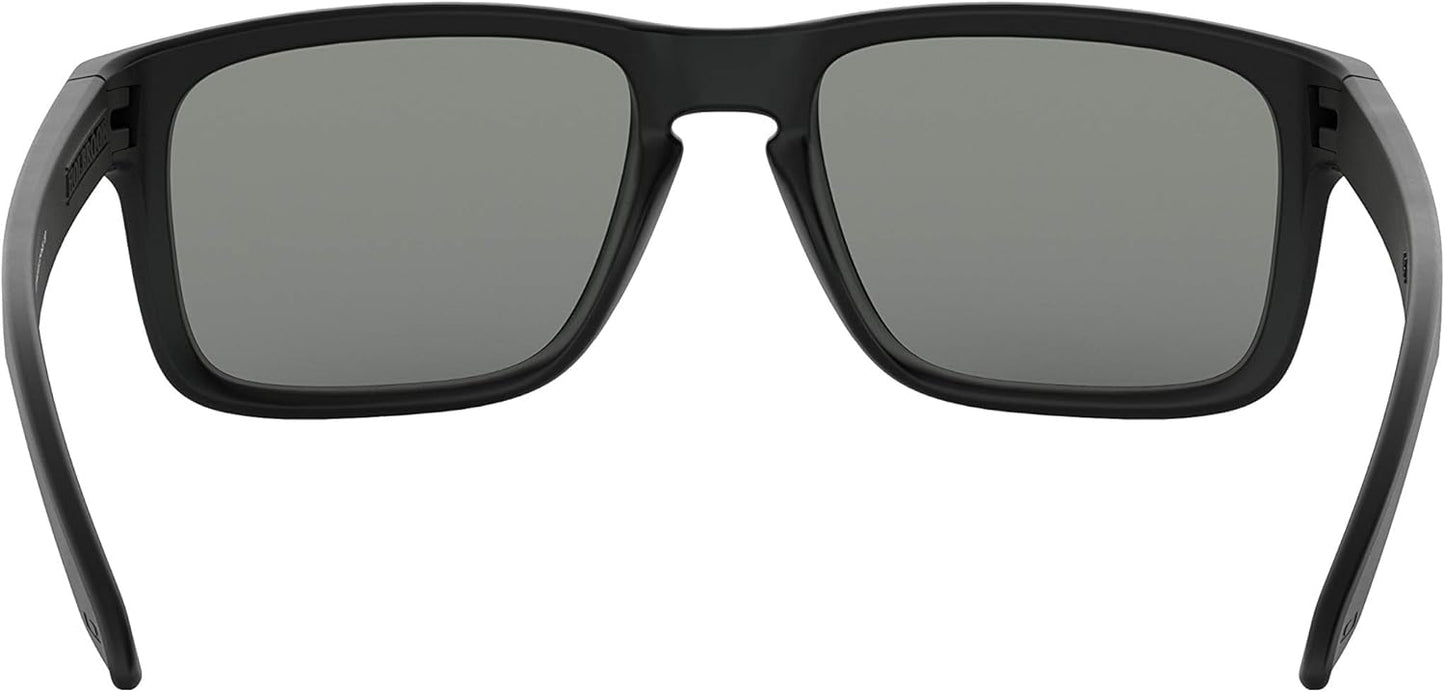 Oakley Holbrook Sunglasses (Matte Black Frame / Positive Red Iridium Lens) with USA Flag Lens Cleaning Kit