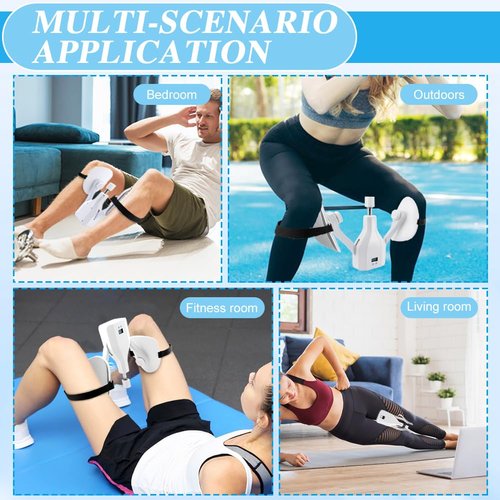 Thigh Master 22-77lb, Adjustable Resistance Leg and Inner Thigh Strength Exerciser, Hip Shaper Kegel Trainer, Pelvic Floor Strengthening Device with Band and Pad for Men Women Workout