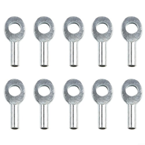 10 Pcs Gym Pulley Machine Cable Eyelet Terminal Interface Port, Gym Machine Accessories For 5Mm/6mm Cable Ball Stopper Interface Port Components For Various Equipment Cables(6mm)