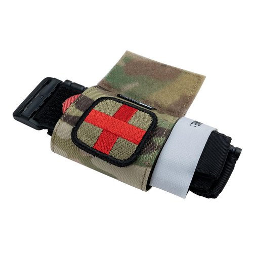 Elastic Tourniquet Holder Tactical Holster with Hook and Loop Universal for Tourniquet Kits (camo)