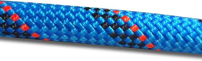 Static Climbing Rope 11mm UIAA Static Line Rappelling Rope 15M (50ft) Nylon Kern Mantle Rope for Escape Rope Rock Climbing, Mountain Tree Climbing, Hauling, Rescue